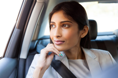 Woman in car