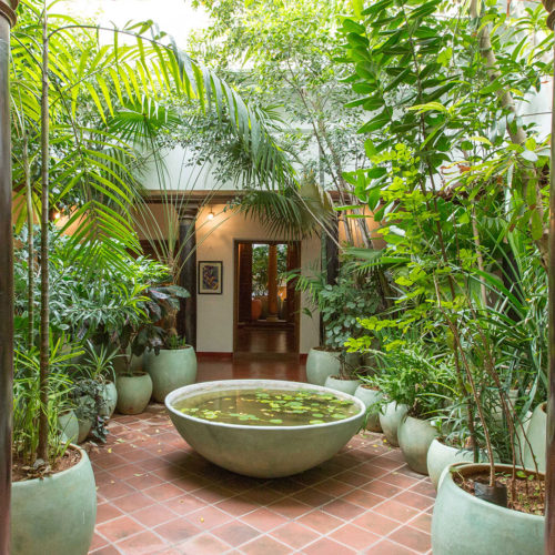 Maison Perumal garden courtyard